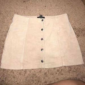 Creme button skirt forever 21